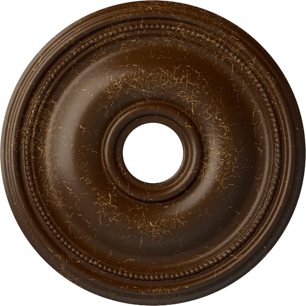 Ekena Millwork Bradford Medallion (Canopies up to 4 3/8"), 18 1/8"OD x 3 3/4"ID x 1 1/8"P, Root Beer Crackle CM18BRRBC - main
